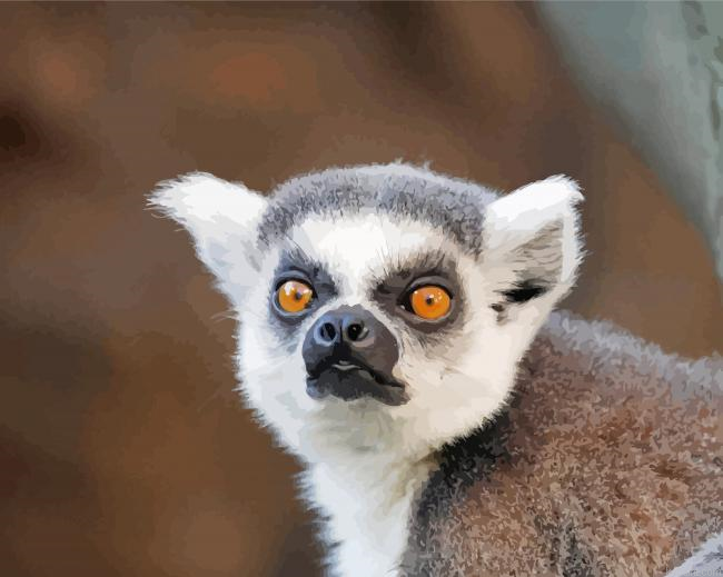 Ring Tailed Lemur Face Painting By Numberss.png