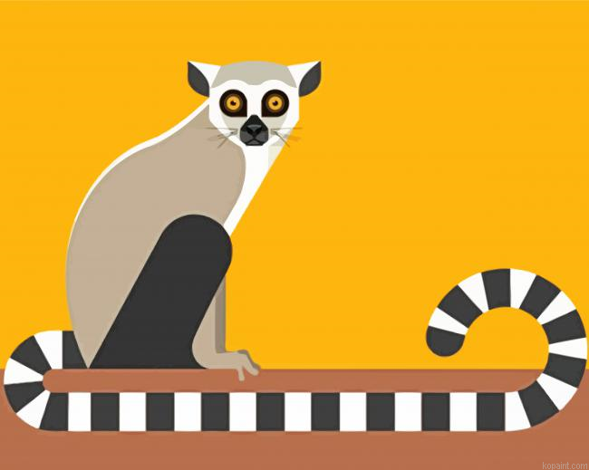 Ring Tailed Lemur Paint By Numbers