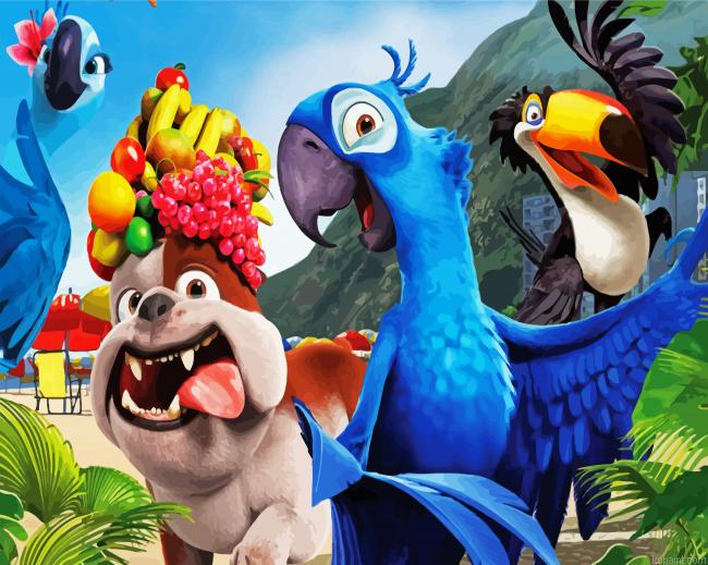 Rio Animated Movie Painting By Numberss.png