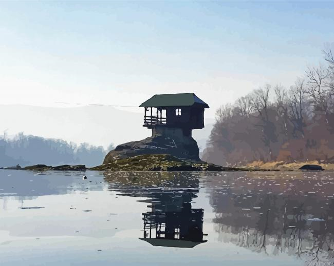 River House On Rock Paint By Numbers