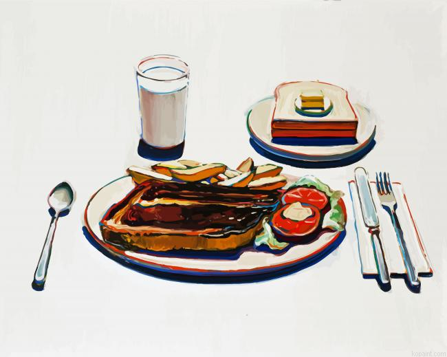 Roast Beef Dinner By Thiebaud Painting By Numberss.png