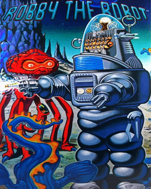 Robby The Robot Animation Paint By Numbers