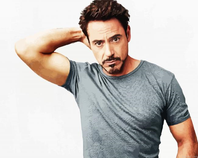 Robert Downey Jr American Actor Painting By Numberss.png