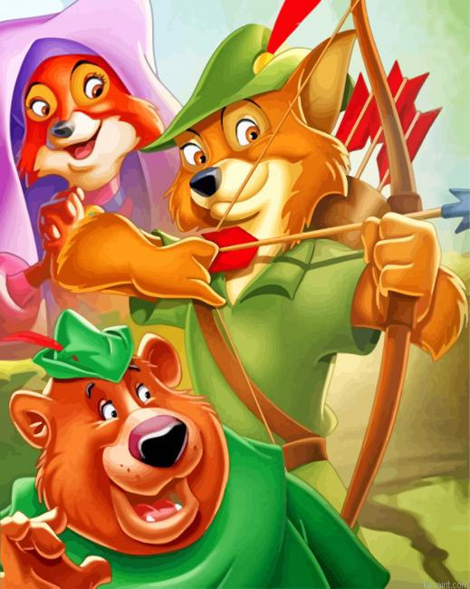 Robin Hood Disney Movie Painting By Numberss.png