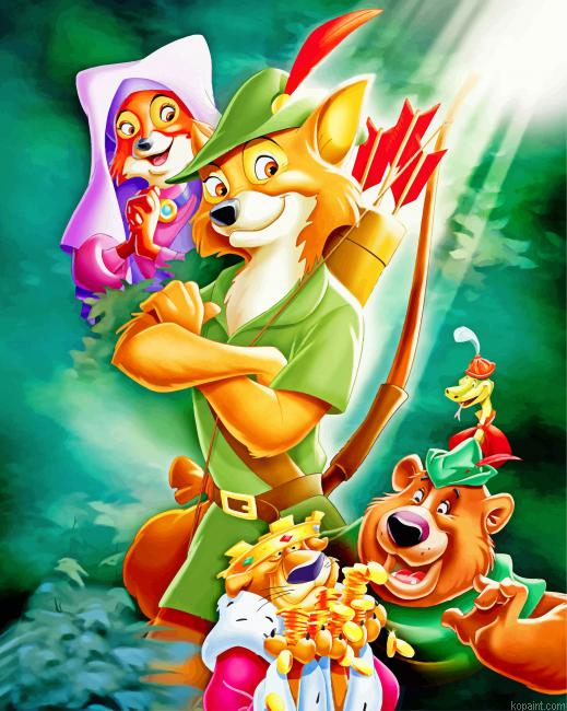 Robin Hood Walt Disney Painting By Numberss.png
