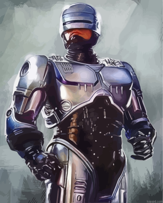 Robocop Illustration Art Painting By Numberss.png