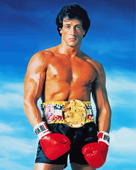 Rocky Sylvester Stallone Painting By Numberss.png