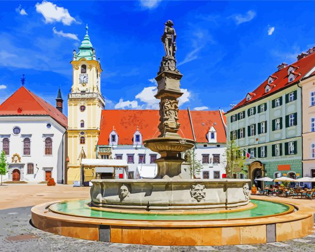 Roland S Fountain Slovakia Painting By Numberss.png