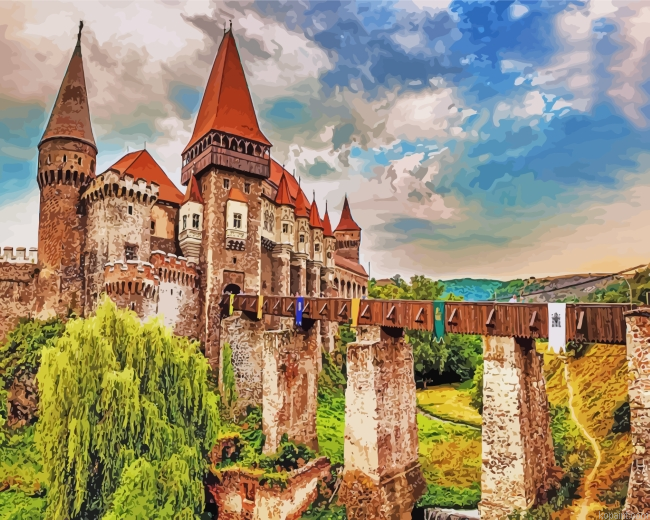 Romania Hunyad Castle Painting By Numberss.png