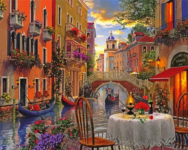 Romantic Date Venice Painting By Numberss.png