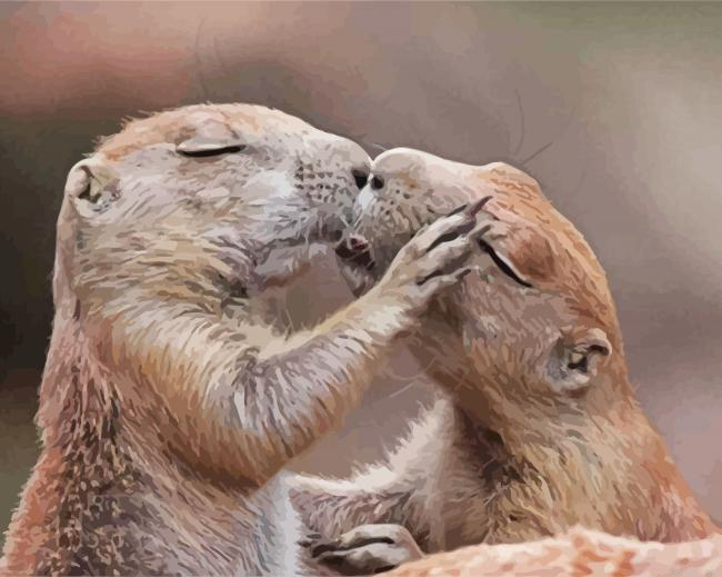Romantic Gophers Kissing Painting By Numberss.png