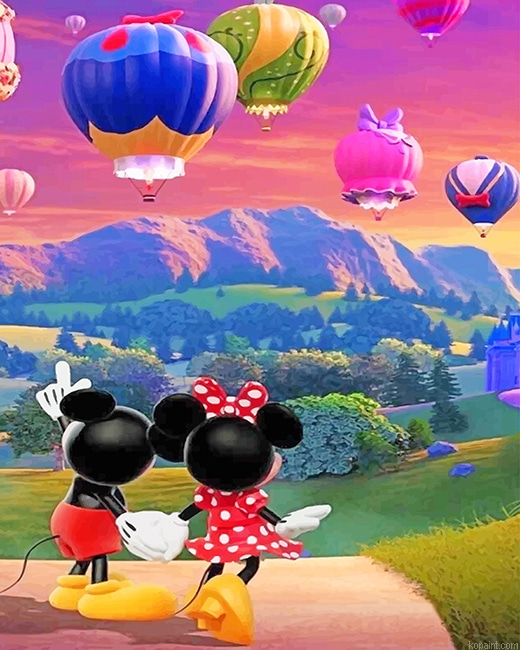 Romantic Mickey And Minnie New Painting By Numberss.png