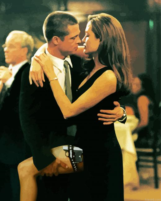 Romantic Mr And Mrs Smith Painting By Numberss.png