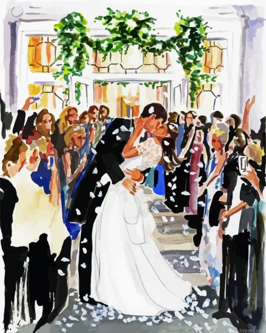 Romantic Wedding Day Paint by Numbers