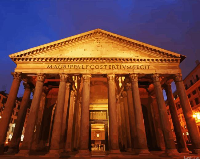 Rome Pantheon Italy Painting By Numberss.png