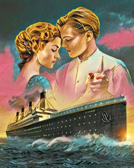 Rose And Jack Titanic Painting By Numberss.png