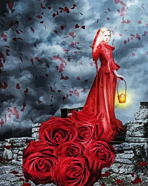Rose Lady Art Paint By Numbers