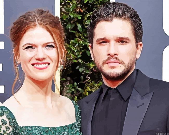 Rose Leslie And Kit Harington Painting By Numberss.png