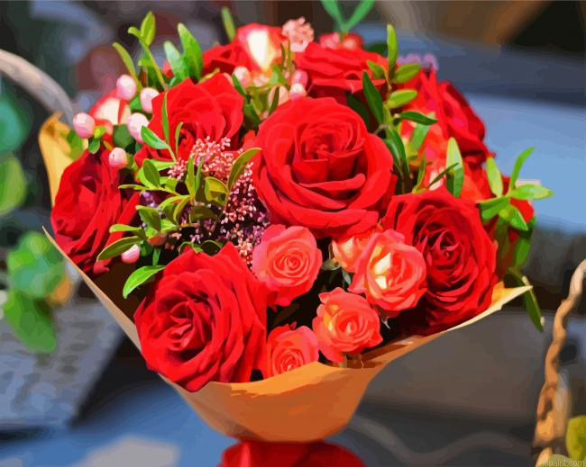 Roses Bouquet Painting By Numberss.png
