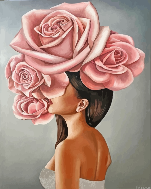 Roses Lady Painting By Numberss.png