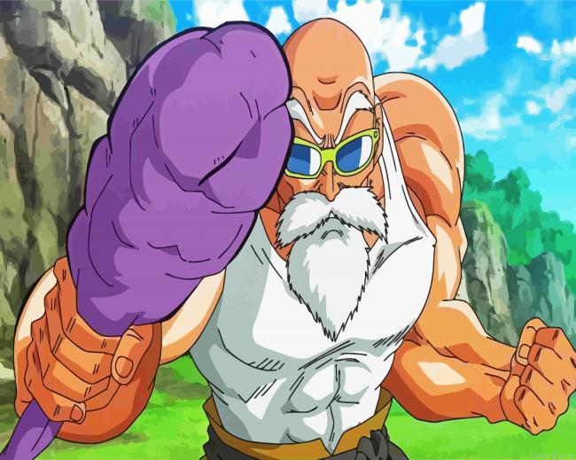 Roshi Dragon Ball Painting By Numberss.png