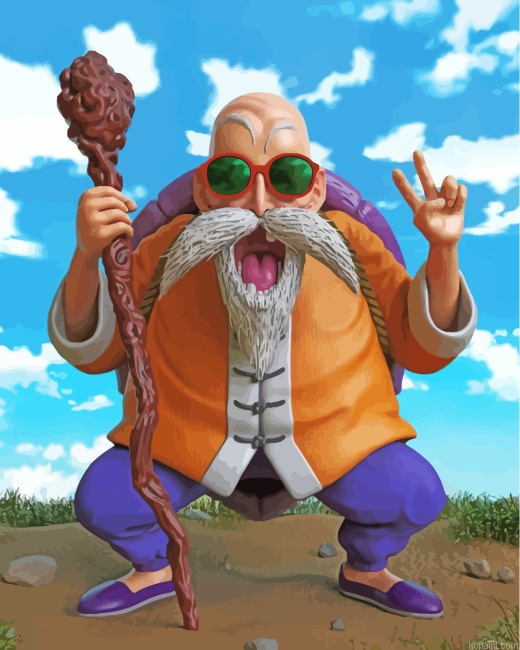 Roshi Dragon Ball Z Painting By Numberss.png
