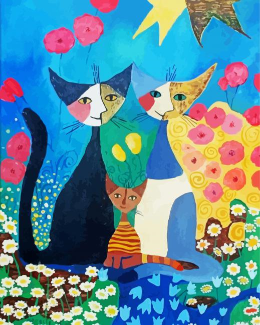 Rosina Wachtmeister Cats Art Painting By Numberss.png