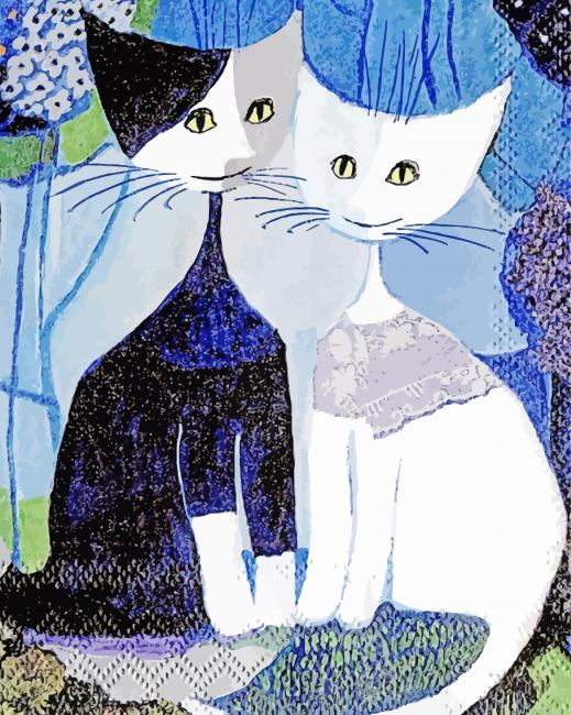 Rosina Wachtmeister Cats Blue Painting By Numberss.png