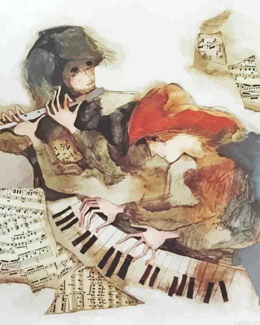 Rosina Wachtmeister Two Musicians Painting By Numberss.png