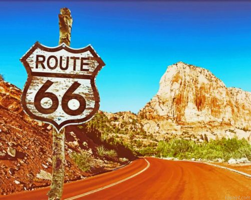 Route 66 In Arizona Paint By Numbers