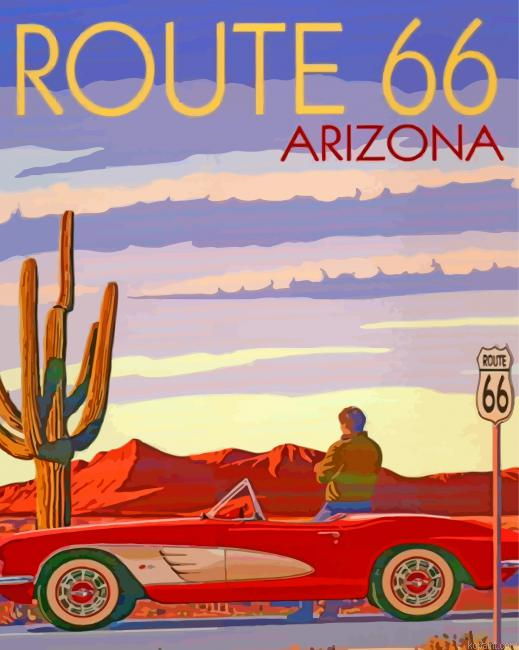 Route 66 Poster Painting By Numberss.png