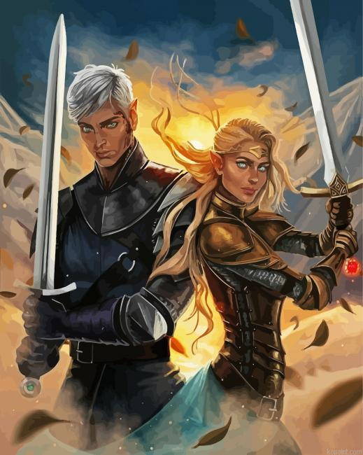 Rowan And Aelin Throne Of Glass Paint By Numbers.png