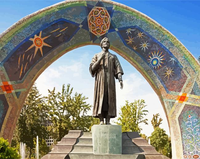 Rudaki Park Tajikistan Painting By Numberss.png