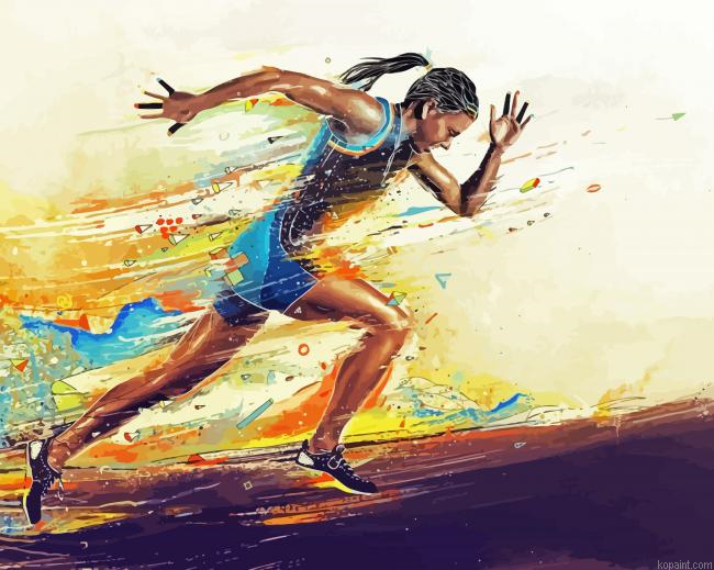 Running Girl Paint By Numbers