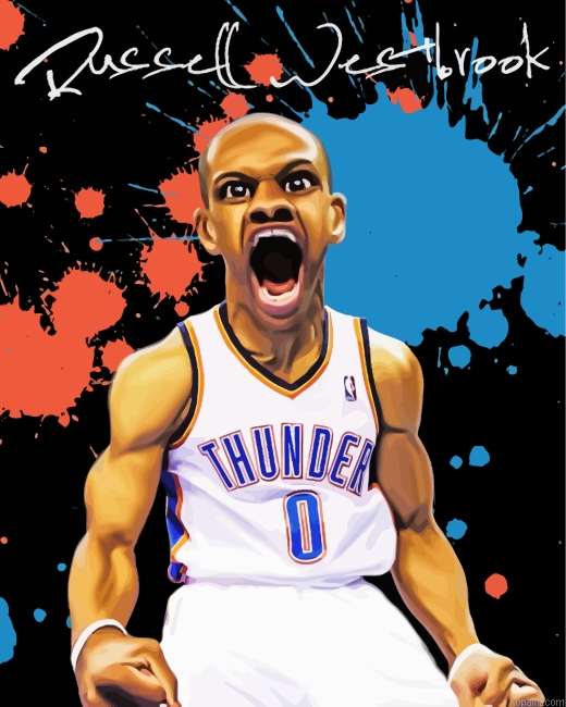 Russell Westbrook Caricature Painting By Numberss.png