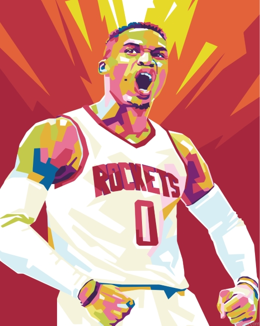 Russell Westbrook Pop Art Painting By Numberss.png