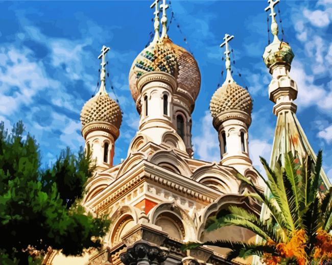 Russian Orthodox Church Sanremo Painting By Numberss.png