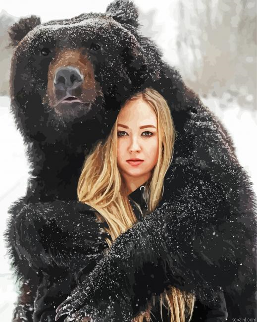 Russian Woman Bear Painting By Numberss.png