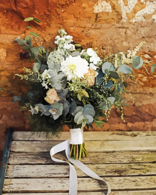 Rustic Flowers Bouquet Paint By Numbers