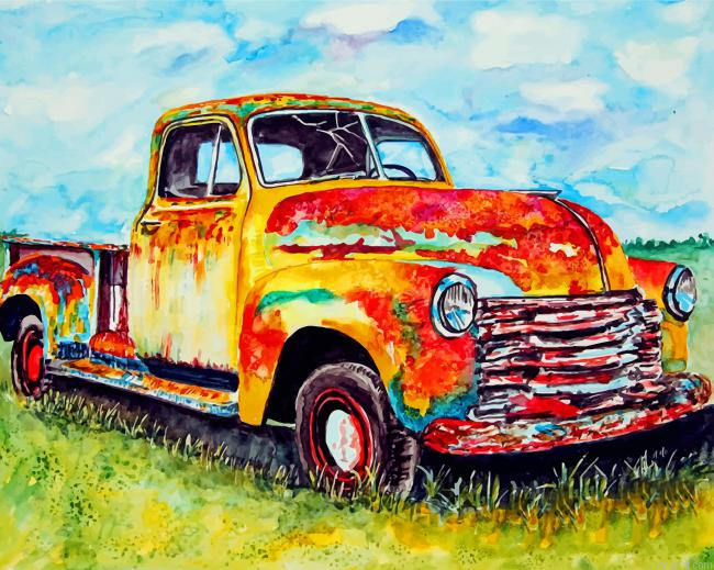 Rusty Old Truck Painting By Numberss.png