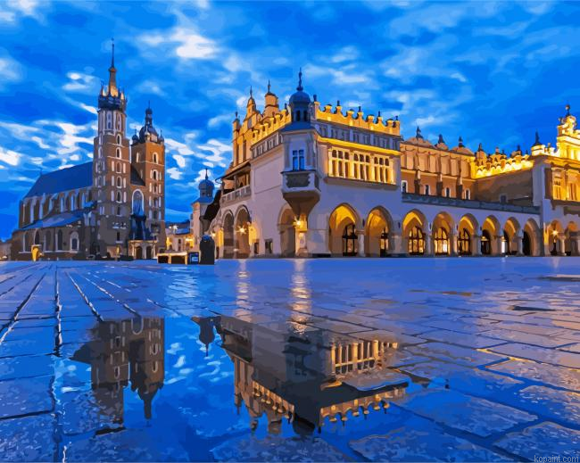 Rynek Glowny Krakow Paint By Numbers.png