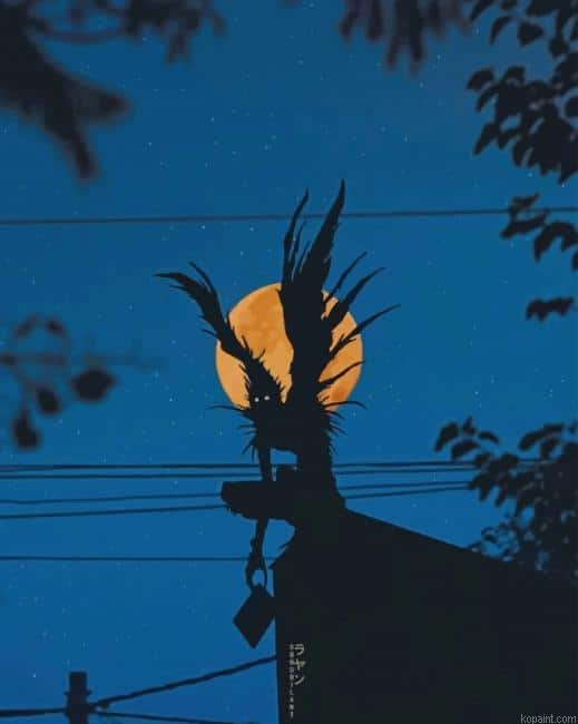 Ryuk Silhouette New Painting By Numberss.png