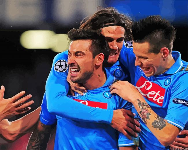 S S C Napoli Football Team Painting By Numberss.png