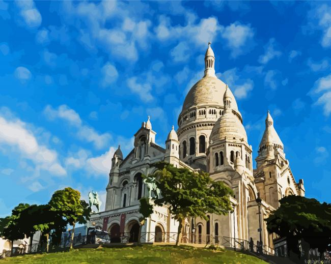 Sacre Coeur Basilica Montmartre Painting By Numberss.png