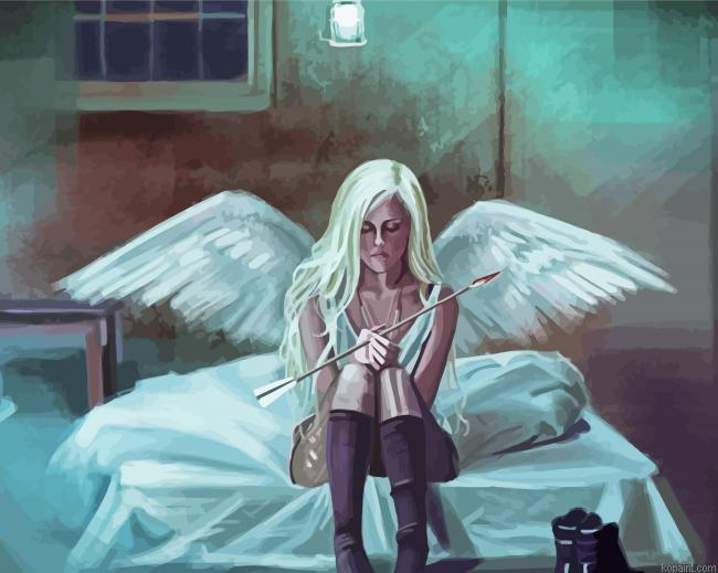Sad Angel Girl Paint By Numbers.png