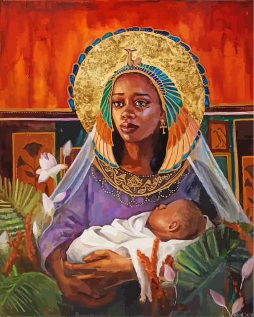 Sad Black Mother Painting By Numberss.png