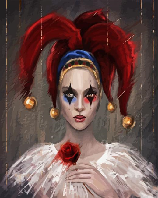 Sad Clown Woman Painting By Numberss.png