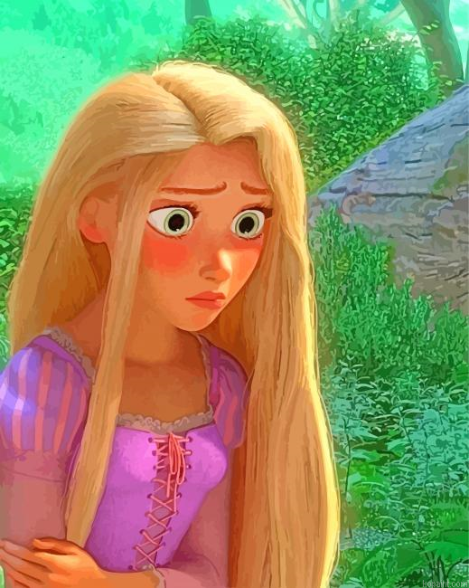 Sad Rapunzel Paint By Numbers