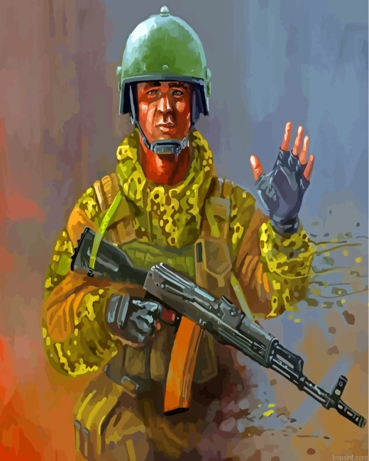 Sad Soldier Painting By Numberss.png