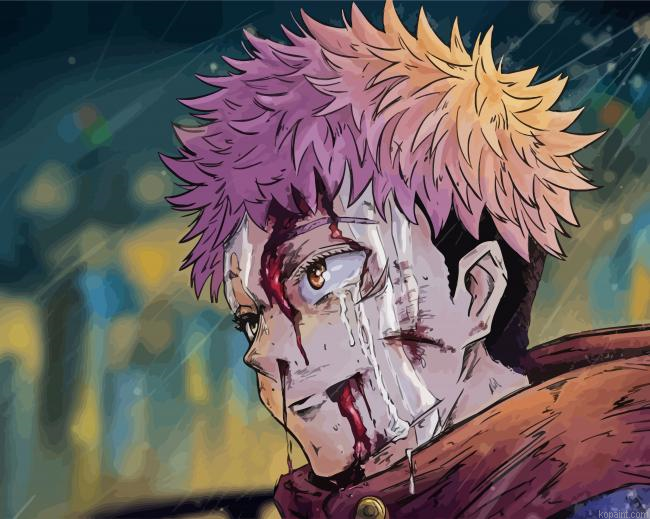 Sad Yuji Itadori Painting By Numberss.png